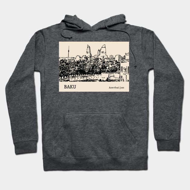 Baku Azerbaijan Hoodie by Lakeric